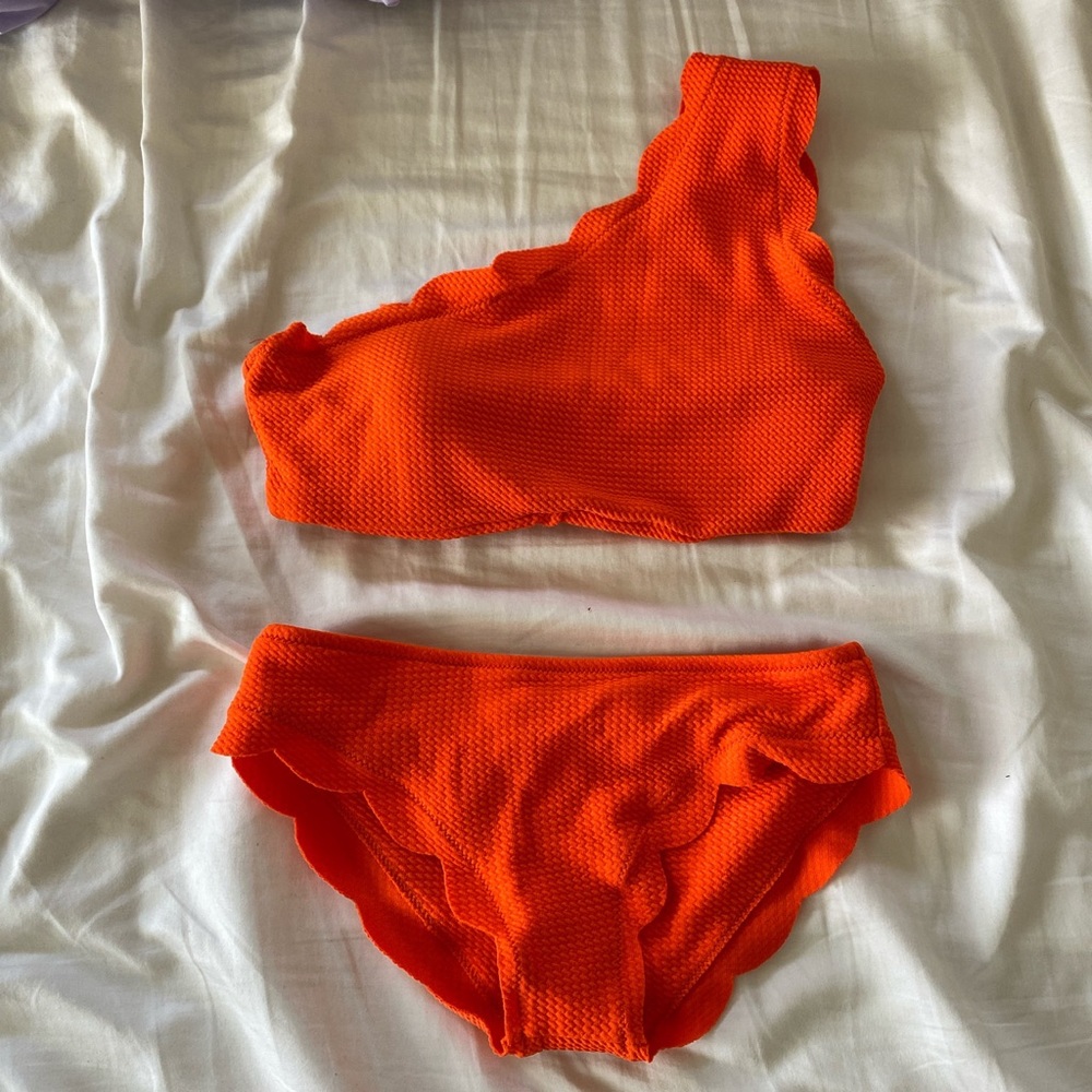 Neon orange zaful bikini set
